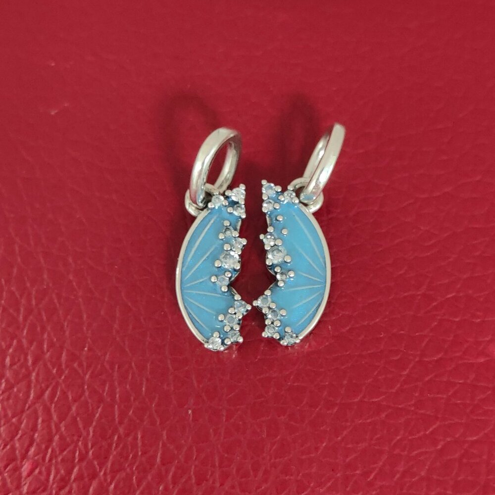 Splittable Butterfly Dangle Charm Sterling Silver
